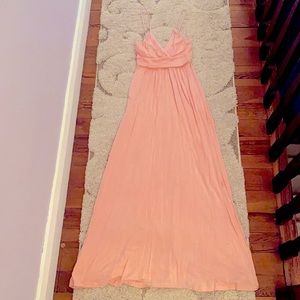 Blush Pink Spaghetti Strap Maxi Dress - Medium